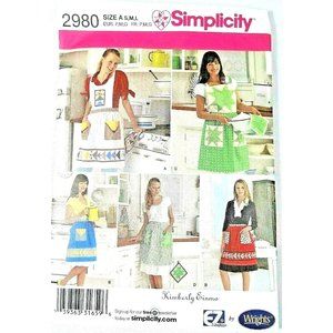 2008 Simplicity 2980 Country Apron Patterns Size A Small Medium Large 5 Styles